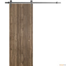 Planum 0010 Walnut Barn Door and Silver Rail