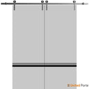 Planum 0012 Grey Double Barn Door and Silver Rail