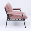 Modern Pink Sofa with Metal Frame for Versatile Scenarios in Small Spaces, 53-Inch