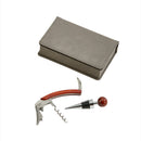 Grey Leatherette 2-Piece Bar Tool Set - 6.25" x 3.75"