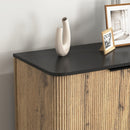 Multi-functional MDF Sideboard, an Ideal Choice for TV and Tableware Storage in Modern Homes, with Product Dimensions of 55*15.7*29.6 Inches.