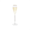 Gold-Rim Tapered Champagne Flutes Set - 8 oz