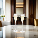 Gold-Rim Tapered Champagne Flutes Set - 8 oz