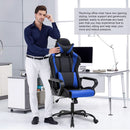 Blue High Back Ergonomic Gaming Chair With Lumbar Support