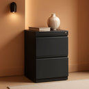 Two Drawer 27.75in Charcoal Metal Filing Cabinet Lockable
