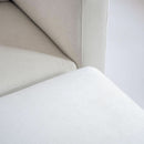 L Shaped Convertible Modular Sectional Sofa Cream Chaise