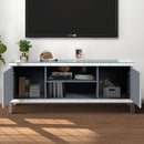 47 Inch Mirror TV Media Console with Diamond Glass Doors, Dual Door Design and Open Storage Space, Compatible with 50-Inch TVs&Modern Decor for Living Room & Bedroom
