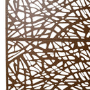 Outdoor & Indoor Metal Privacy Screen Freestanding Decorative Privacy Screen 76' H x 48' W, Privacy Fence Panels for Deck Balcony Patio Garden, Brown