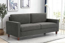 Miles 2 Piece Couch And Loveseat Set With Reversible Pillows Grey