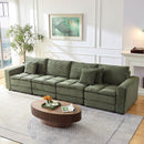 4 Seats,Oversized Sectional Sofa,L Shaped Corner Couch with Detachable Seat & Back Cushion, Corduroy Upholstery Convertible Sleeper Sofa&Couch for Living Room
