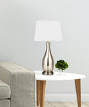 18" Teardrop Lamp Base, Mercury Silver/Gold Glass Table Lamp (Base Only)