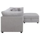 Cambria 4-piece Upholstered Modular Sectional Sofa Grey