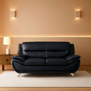 Leather Couches For Living Room Black Sofa And Loveseat Set