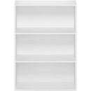 Pasir 3-Tier Open Shelf Bookcase White 31.5 Inch High