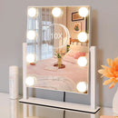 Vanity Mirror With Lights 9 Dimmable Bulbs 3 Color Lighting White