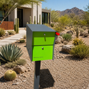 UpTown Box Locking Package Dropbox in TEXTURED GRAY METALLIC - Modern Mailbox