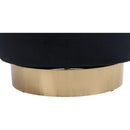 Velvet Swivel Barrel Chair, Swivel Accent Chairs Armchair for Living Room, Reading Chairs for Bedroom Comfy, Round Barrel Chairs with Gold Stainless Steel Base (Black)