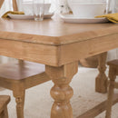 67 Inch Squire Trestle Farmhouse Dining Table Light Brown