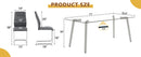 Table and chair set.71 * 35.4 inch rectangular dining table.Tempered Glass Tabletop,Silver 7-shaped Metal Table Legs.Paried With 6 Dark Gray High-quality PU Chairs With Arched Metal Legs.