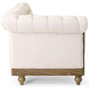 Comfy Large Sectional Sofa with Wooden Legs, Retro Style for Living Room
