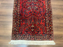 Small Red Persian Sarouk Rug 2.7 x 4.9, Floral, Antique