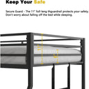 Same as original B083124171 Adam Sturdy Twin over Full Metal Bunk Black for Kids and Adult, Low Profile and Easy Climbing with Stable Ladder