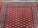 Pakistani Turkoman Bokhara Rug 6x9, Fine Wool Vintage Hand Knotted Handmade Yamud Oriental Carpet 6 x 9, Red Turkoman Rug, Tribal Rug