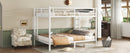 Metal Queen over Queen Bunk Bed for Teens and Adults,Space-Saving/Noise Reduced/No Box Spring Needed,White