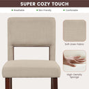 24.5 Inch Counter Height Bar Stools Set Of 4 With Back Upholstered Beige Linen For Kitchen Island