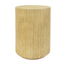 MGO Cylindrical Side Table, Wood-like texture, Antique brown Color