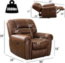 Nut Brown Electric Recliner Chair With USB Port Comfort