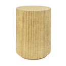 MGO Cylindrical Side Table, Wood-like texture, Antique brown Color