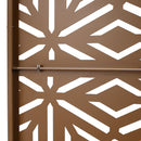 Outdoor & Indoor Privacy Screen Metal Privacy Screen 76' H×48' W, Freestanding Decorative Privacy Screen for Deck Balcony Patio, Privacy Fence Panels for Outside Lawn Garden PS115 BROWN