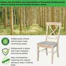 X Back Dining Chairs Set Of 2 In Unfinished Parawood