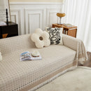 Waffle Lattice Fabric Sofa Cover, Multi-purpose Soft Sofa Throw, Couch Cover Blanket Throws for Couches