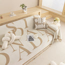 Chenille Jacquard Alphabet Sofa Blanket Cover, L Shape Sofa Cover, Reversible Couch Covers for Dogs