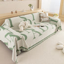 Chenille Jacquard Alphabet Sofa Blanket Cover, L Shape Sofa Cover, Reversible Couch Covers for Dogs