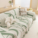 Chenille Jacquard Alphabet Sofa Blanket Cover, L Shape Sofa Cover, Reversible Couch Covers for Dogs