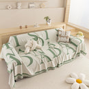 Chenille Jacquard Alphabet Sofa Blanket Cover, L Shape Sofa Cover, Reversible Couch Covers for Dogs