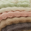 Soft Thick Faux Fur Sofa Cover Stripe Fluffy Fuzzy Non-Slip Washable Couch Covers