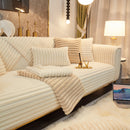 Winter Thickened Rabbit Plush Non-slip Sofa Cushion, Faux Fur Fluffy Furniture Protector