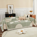 Cotton Jacquard Lucky Gather Sofa Cover Blanket, L Shaped Couch Cover, Sofa Throw Cover