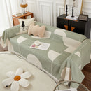 Cotton Jacquard Lucky Gather Sofa Cover Blanket, L Shaped Couch Cover, Sofa Throw Cover