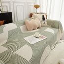 Cotton Jacquard Lucky Gather Sofa Cover Blanket, L Shaped Couch Cover, Sofa Throw Cover