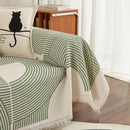 Cotton Jacquard Lucky Gather Sofa Cover Blanket, L Shaped Couch Cover, Sofa Throw Cover