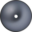 Tempered Glass Matte Bathroom Vessel Sink, Round Bathroom Basin (Tempered Glass Matt Gray)