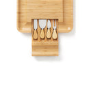 Bamboo 13'' Square Cheese Board with 4 Tools