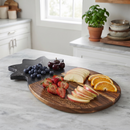 Black Marble and Acacia Wood Pineapple Board