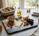 Black Marble and Acacia Wood Rectangle Board