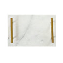 White Marble Board with Gold Handles